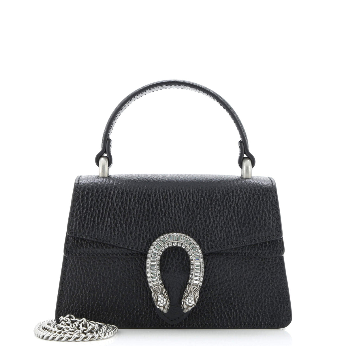 Gucci GUCCI Dionysus Top Handle Bag Leather with Crystals Mini