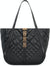 Women's Greca Goddess Leather Tote in Black | 10115701A08569 Color 1B00V