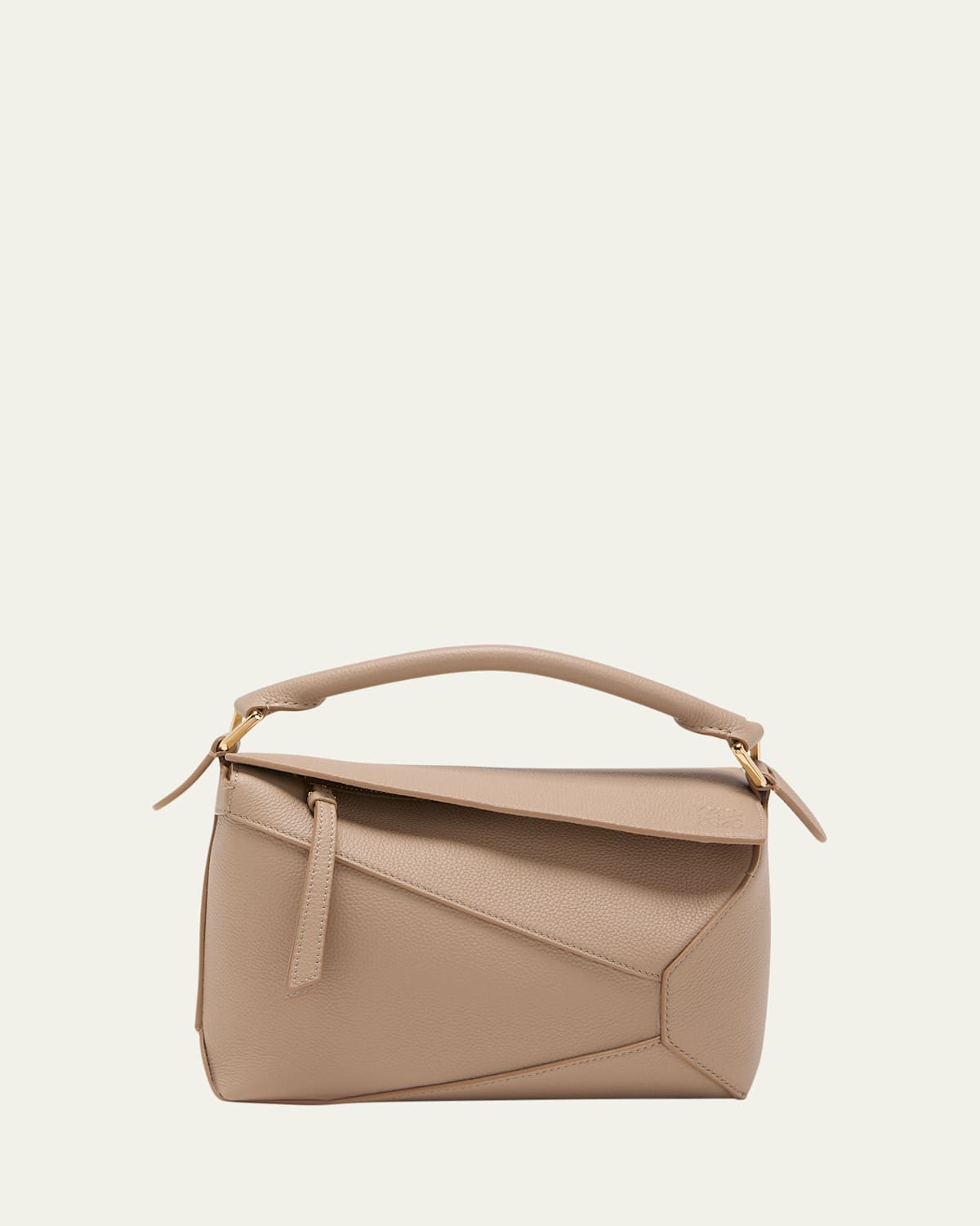 Loewe Puzzle Edge Small Top-Handle Bag in Soft Grained Leather