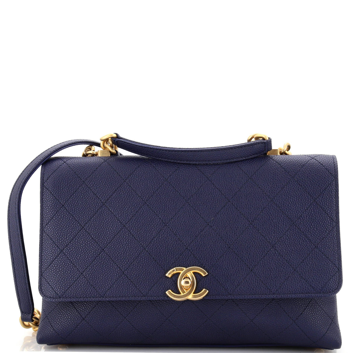 Chanel CHANEL Chic Affinity Top Handle Bag Stitched Caviar Medium