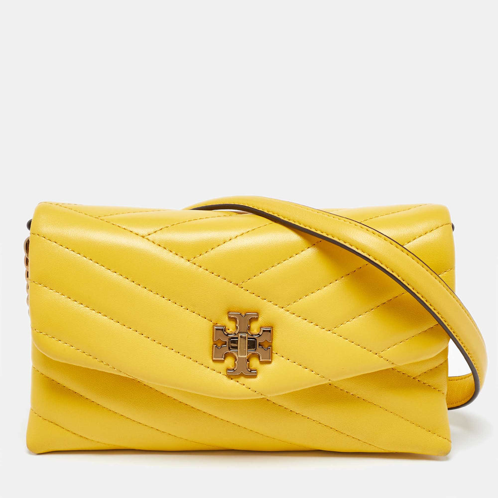 Yellow Leather Kira Crossbody Bag