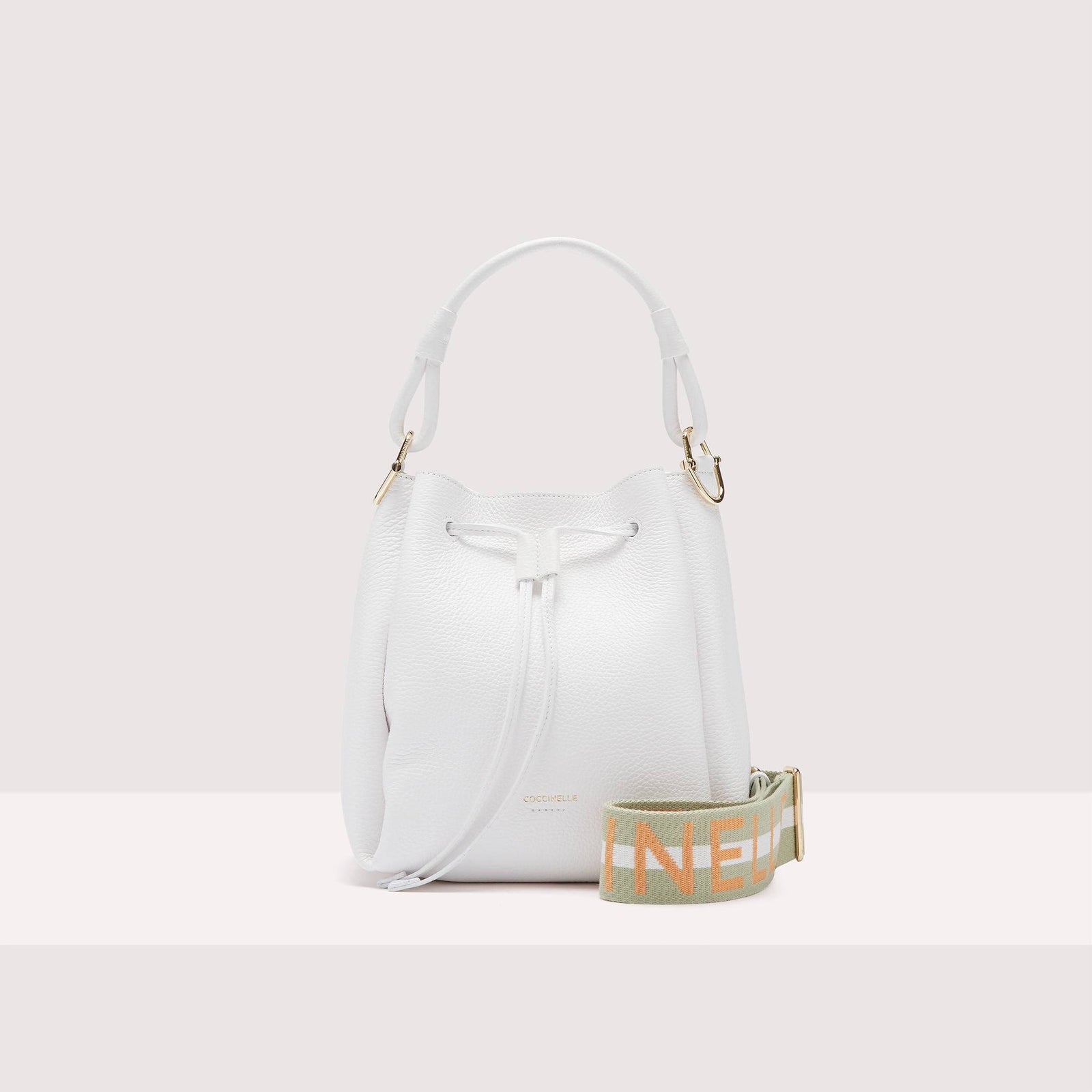 Coccinelle Grained Leather Bucket Bag Eclyps Small