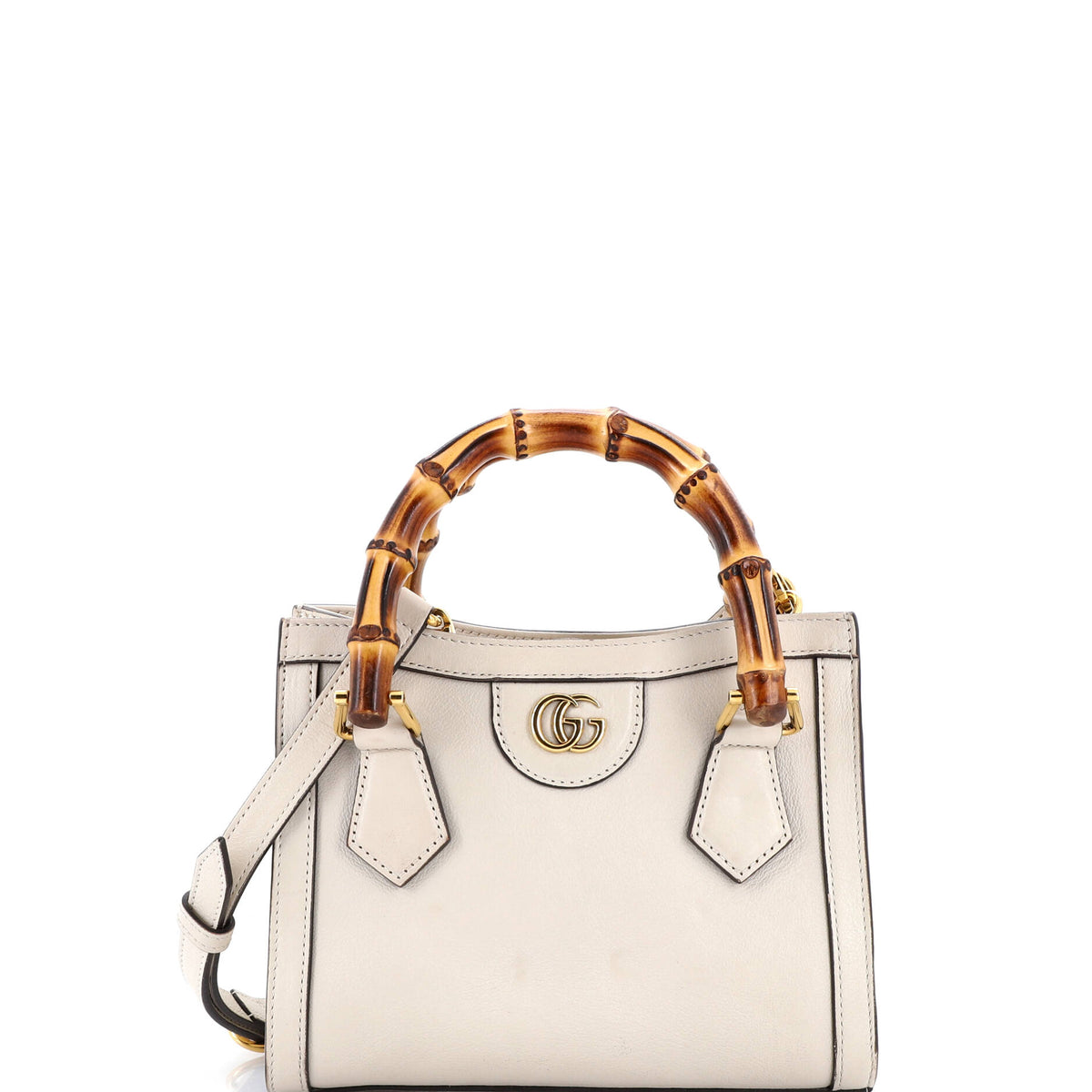 Gucci GUCCI Diana NM Bamboo Handle Tote Leather Mini