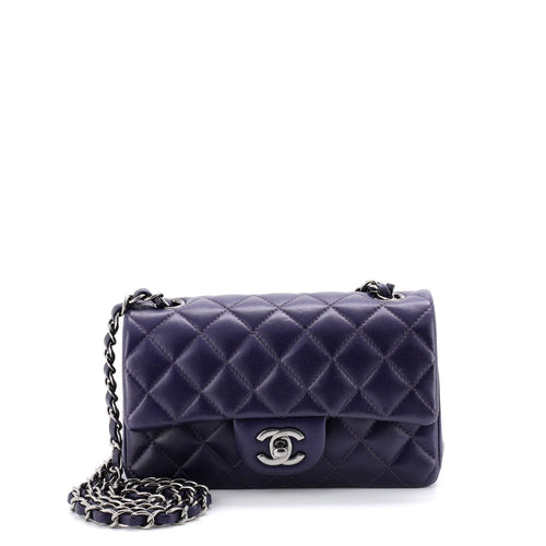 CHANEL Classic Single Flap Bag Quilted Lambskin Mini