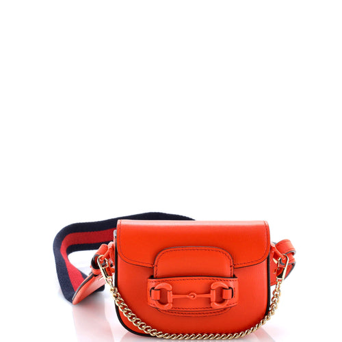 GUCCI Horsebit 1955 Flap Wallet with Strap Leather