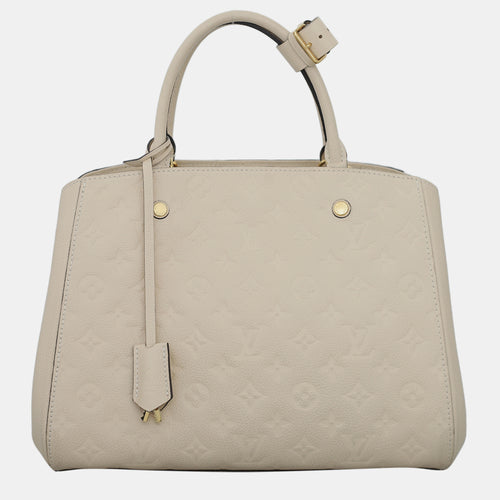Cream Montaigne MM Monogram Empreinte Bag