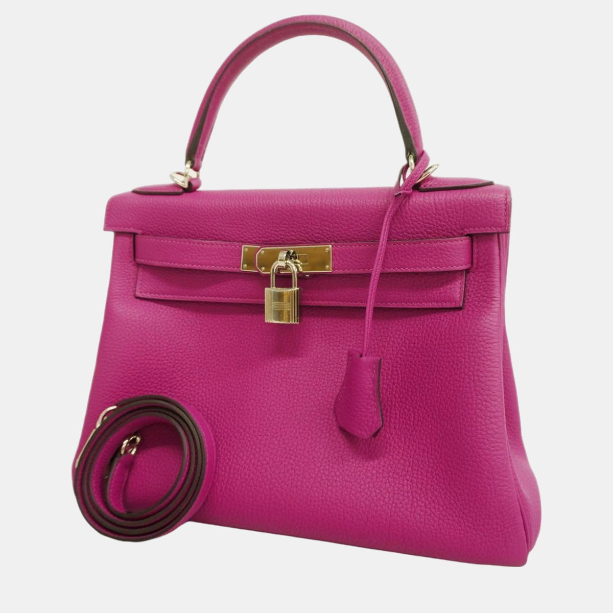 Hermès Rose Purple Togo Leather Kelly 28 Tote Bag