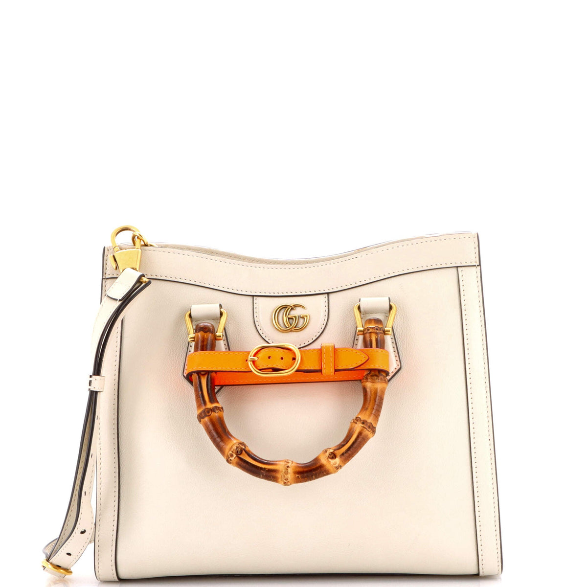 Gucci GUCCI Diana NM Bamboo Handle Tote Leather Small