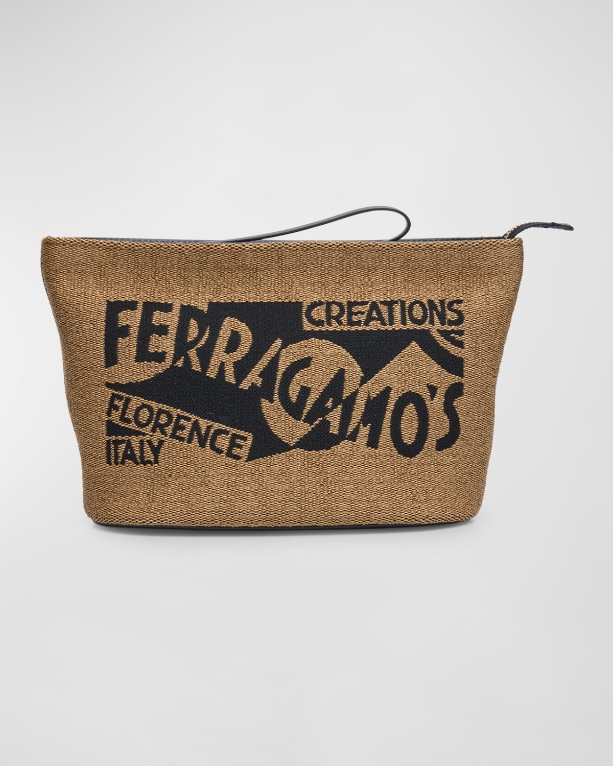 Ferragamo Logo Zip Pouch Bag