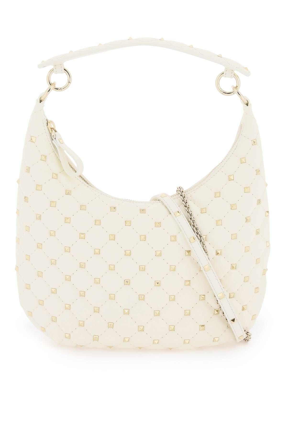 Valentino Small Leather 'rockstud Spike' Hobo Bag