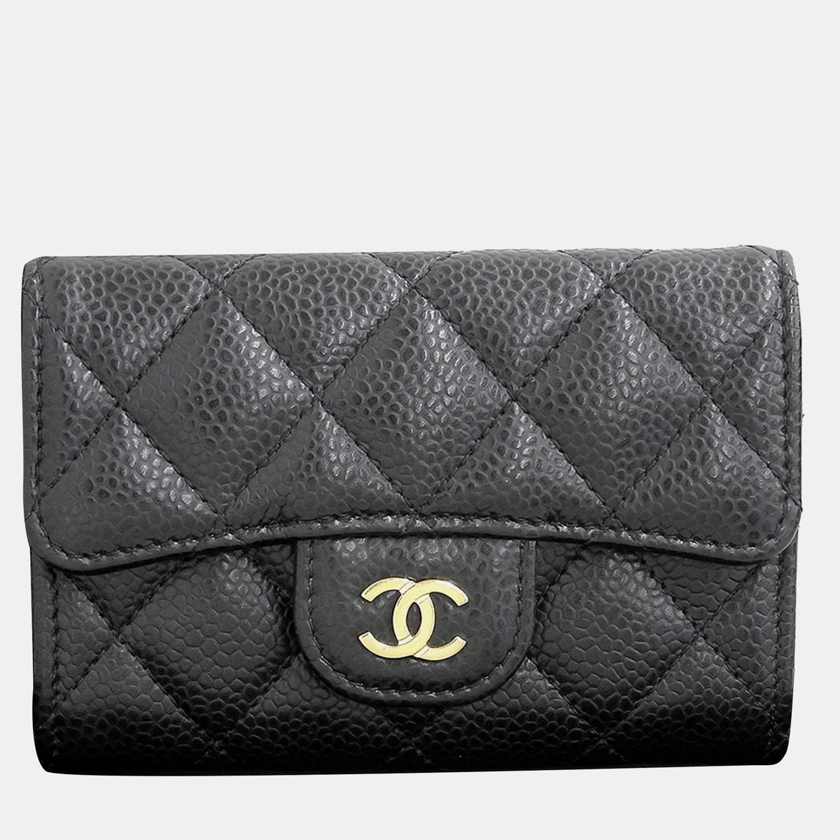 Chanel Black Caviar Leather Card Holder