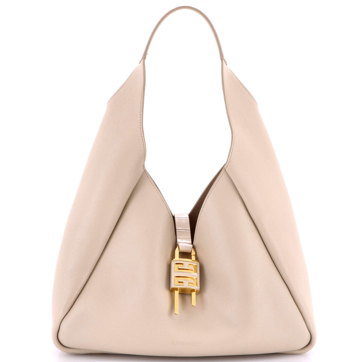 Givenchy GIVENCHY Padlock Hobo Leather Medium