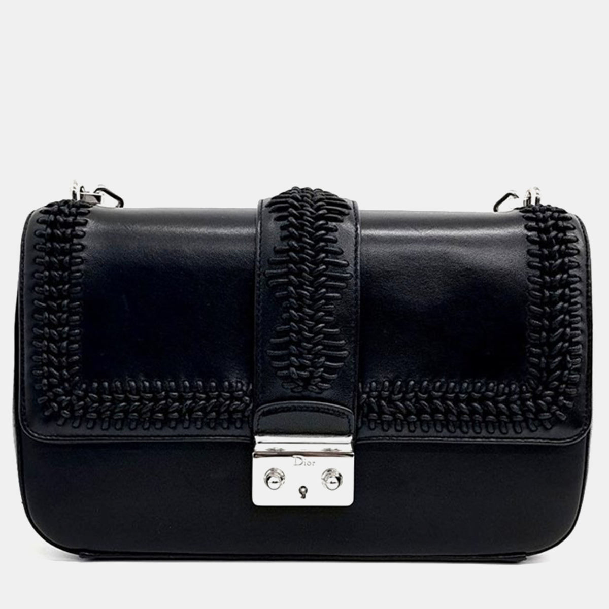 Dior Black Leather Miss Chain Shoulder Bag