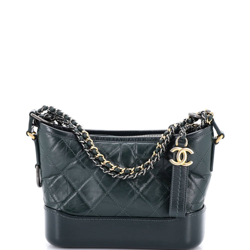 CHANEL Gabrielle Hobo Quilted Aged Calfskin Small