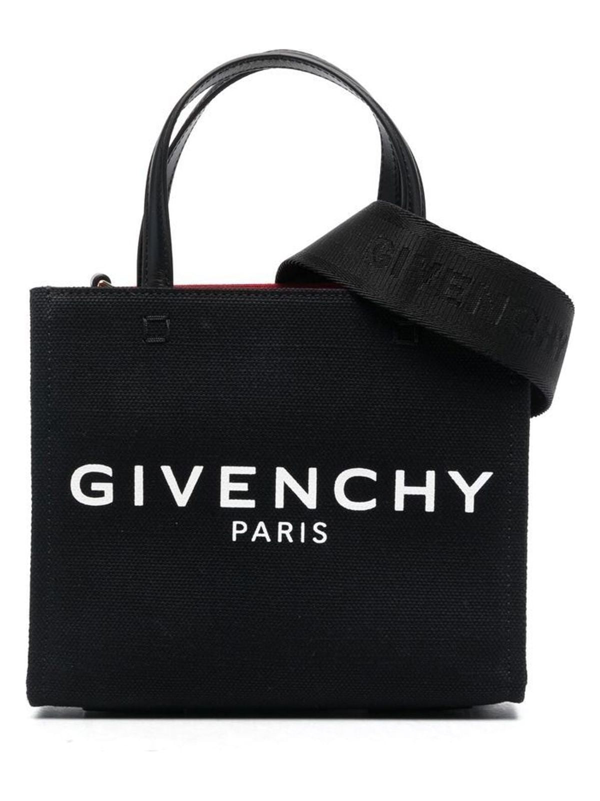 Givenchy Women's G Tote Mini Canvas Tote Bag in Black | Size UNI | BB50N0B1F1GTOTE001