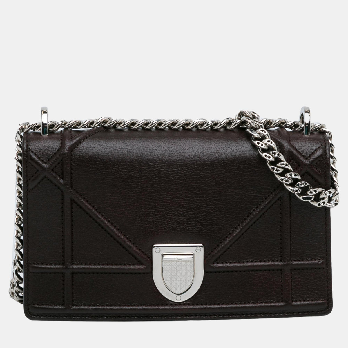 Dior Brown Toe Mini Diorama Chain Shoulder Bag