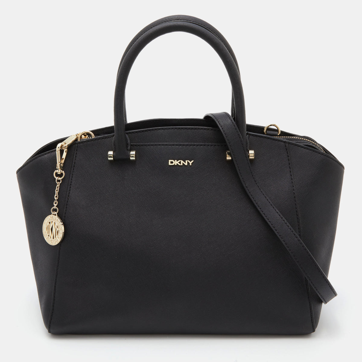 DKNY DKNY Black Leather Bryant Park Satchel