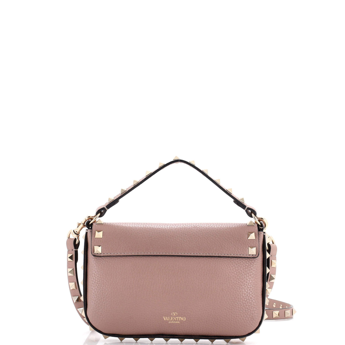 Valentino Garavani VALENTINO GARAVANI Rockstud Top Handle Crossbody Pouch Leather Mini