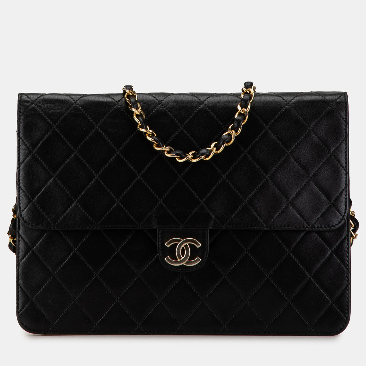 Chanel CC Quilted Lambskin Single Flap