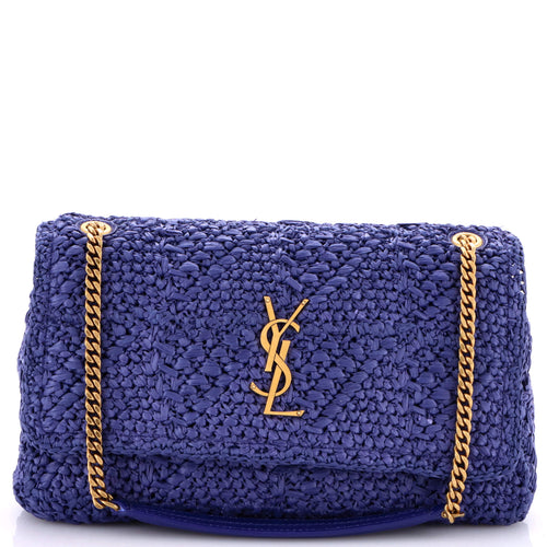 Jamie Flap Bag Crochet Raffia Medium