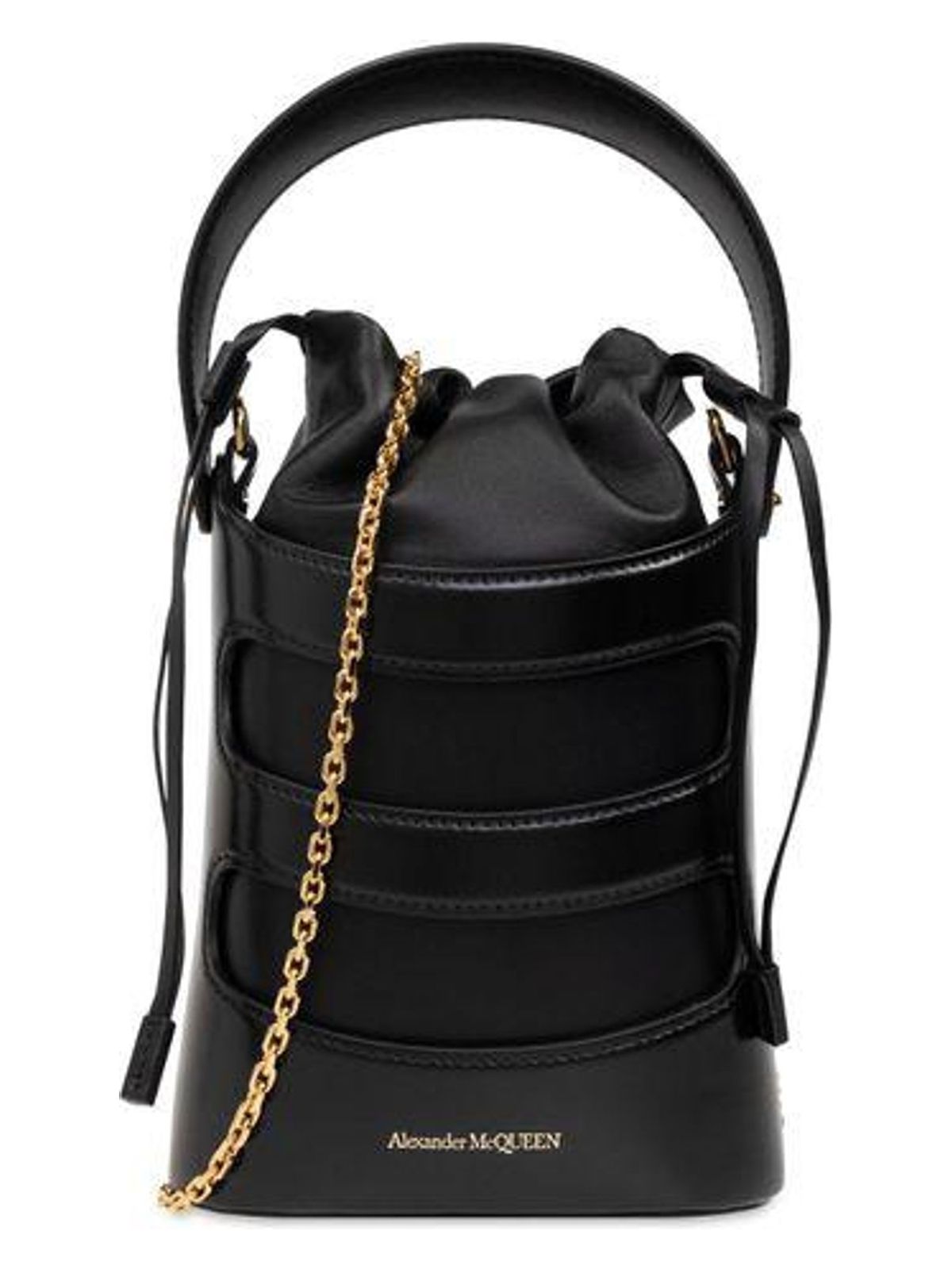 Alexander Mcqueen Women's The Rise Mini Bucket Bag in Black | 7959001VPGI
