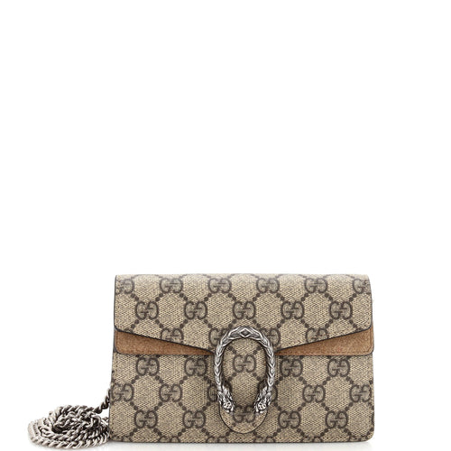 GUCCI Dionysus Bag GG Coated Canvas Super Mini