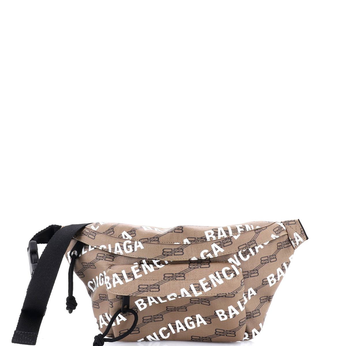 Balenciaga Beltpack Waist Bag Allover Logo BB Monogram Coated Canvas Medium
