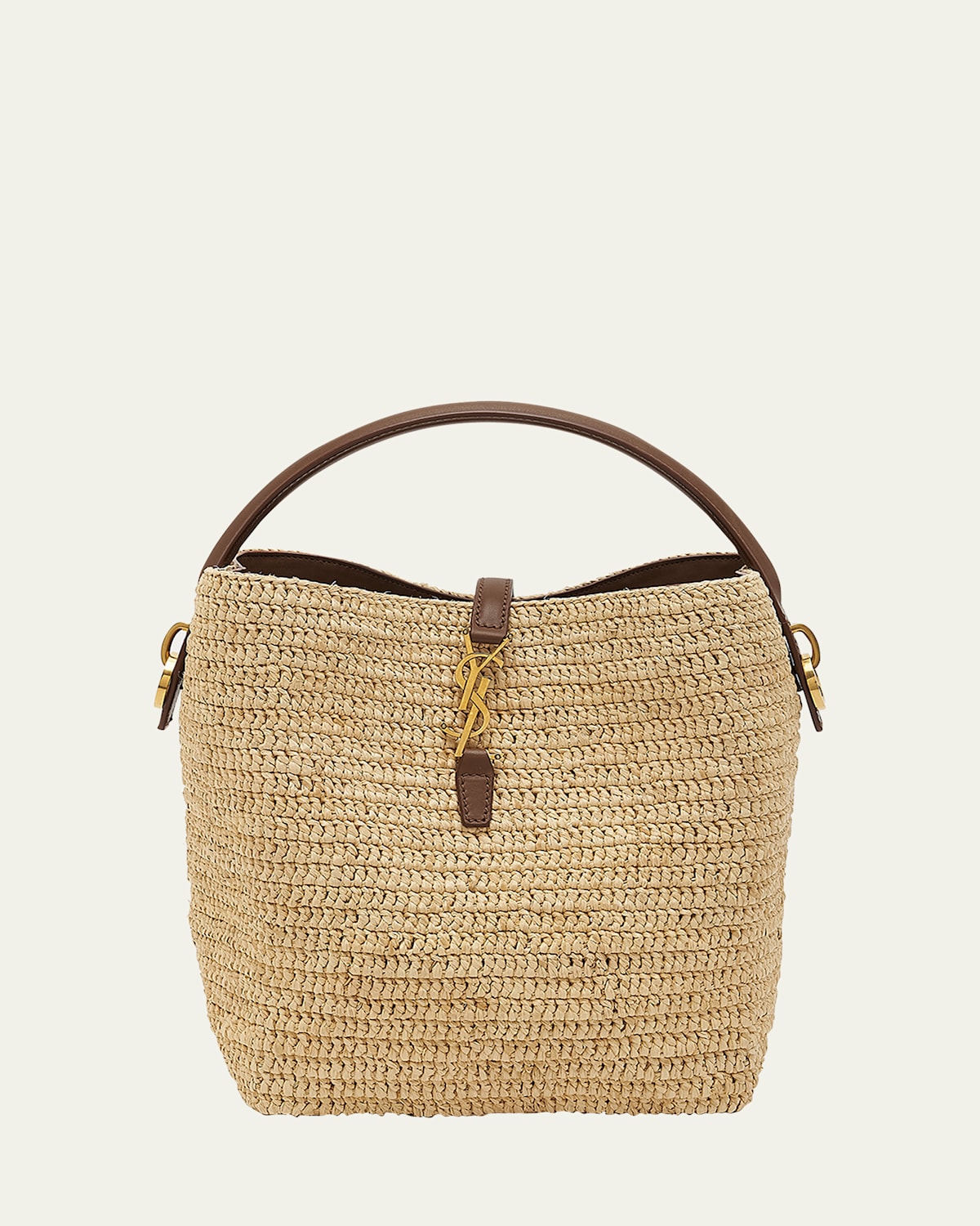 Saint Laurent Le 37 Raffia Bucket Bag