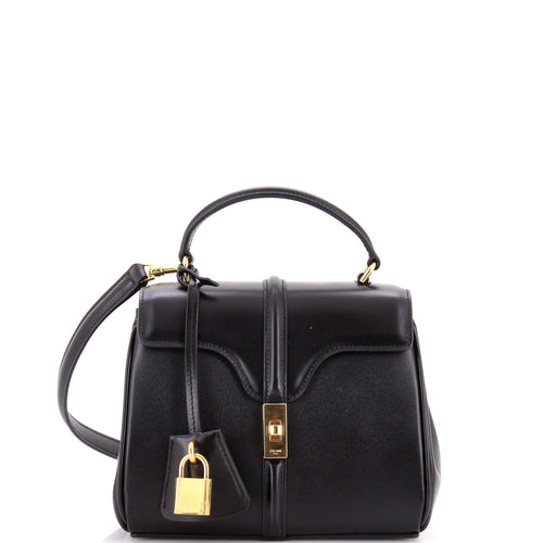 CELINE 16 Top Handle Bag Smooth Calfskin Mini