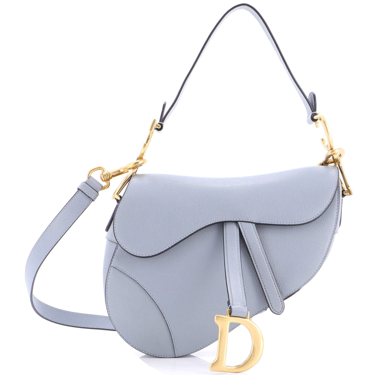 Christian Dior Saddle Handbag Leather Medium
