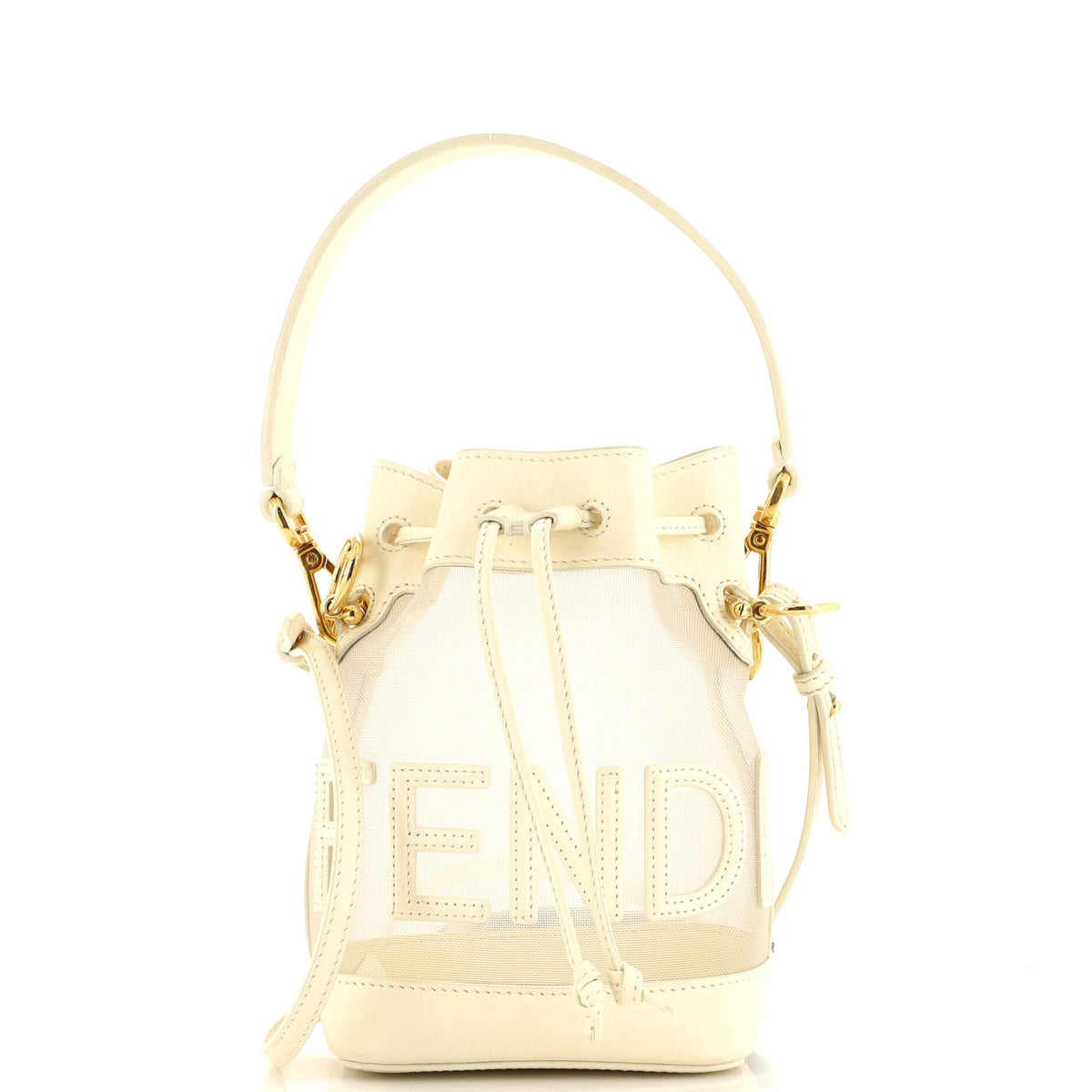Fendi FENDI Mon Tresor Bucket Bag Mesh and Leather Mini