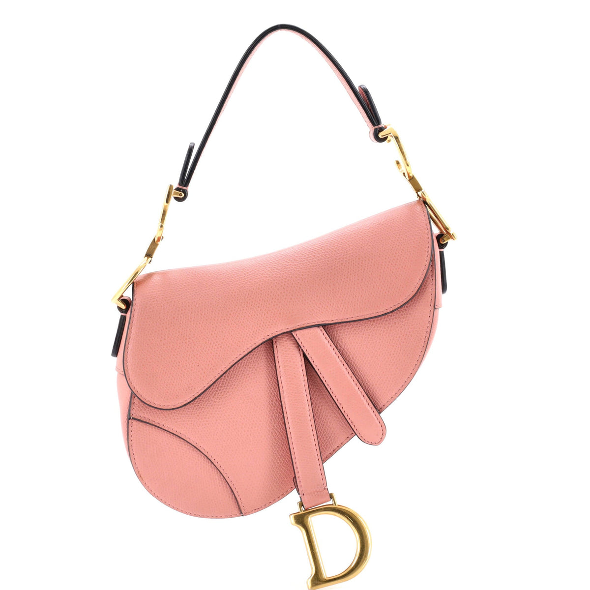 Christian Dior Saddle Handbag Leather Mini