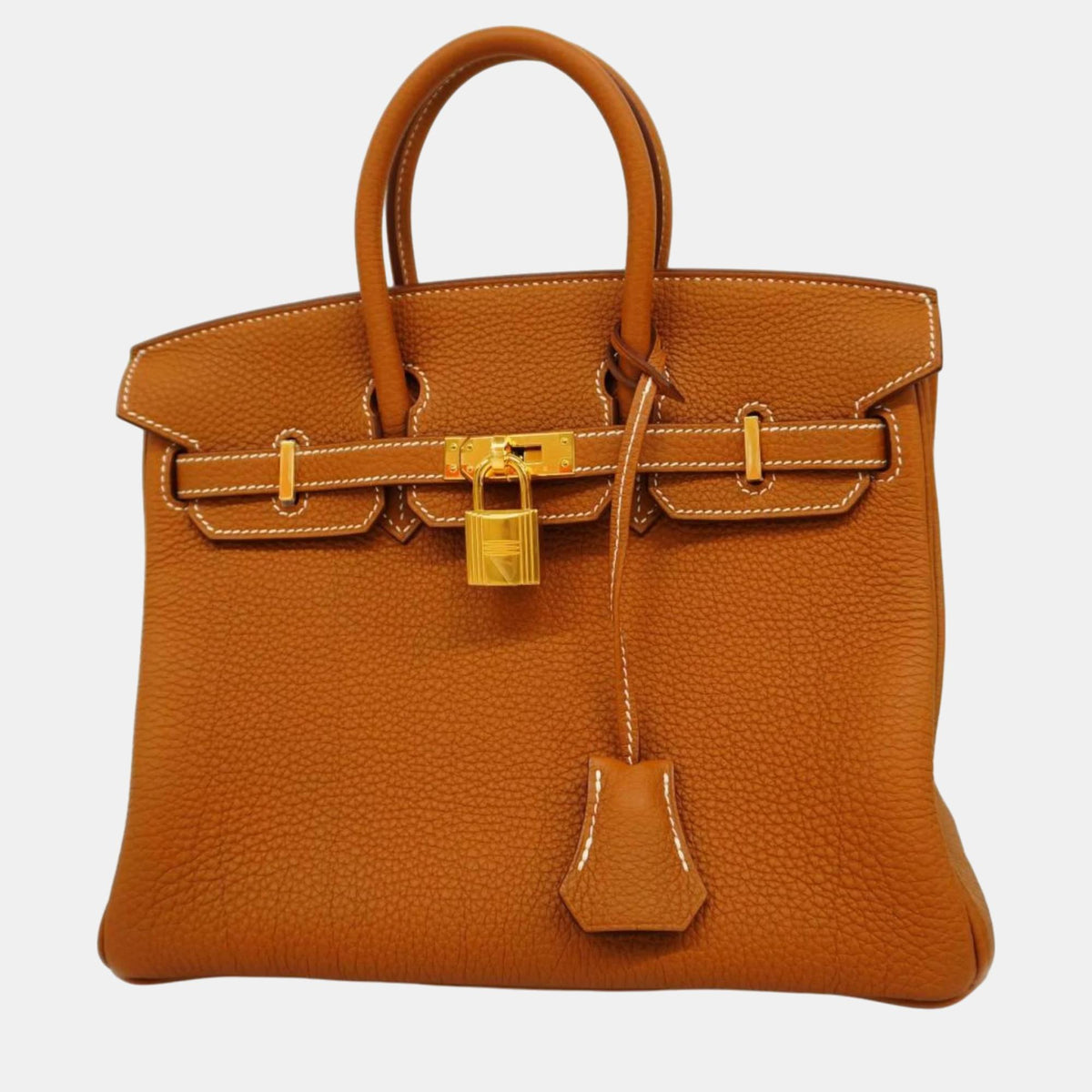 Hermès gold Togo Birkin Stamp Handbag