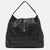 Black Iridescent Leather Logo Detail Hobo