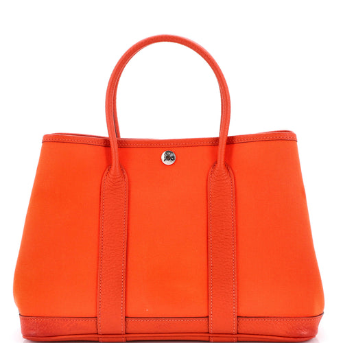 Garden Party Tote Toile and Leather 30