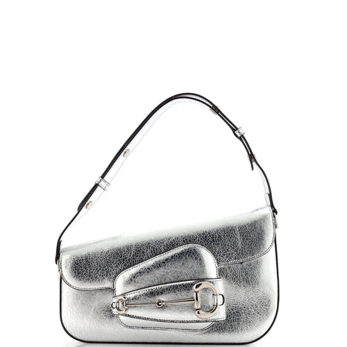 GUCCI Horsebit 1955 Asymmetric Shoulder Bag Leather Small