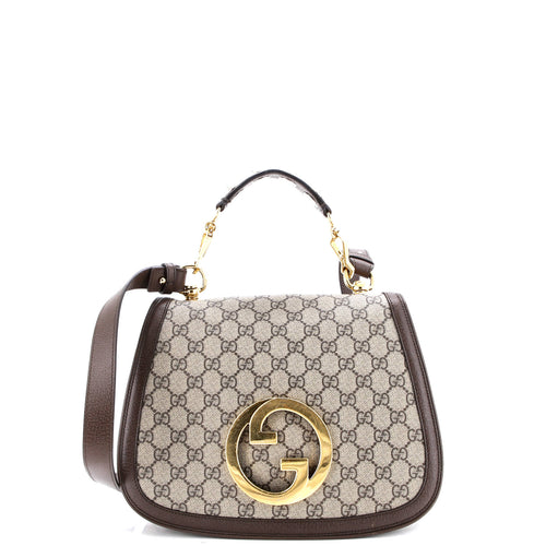 GUCCI Blondie NM Top Handle Bag GG Coated Canvas Medium