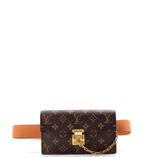 S Lock Belt Pouch Monogram Canvas
