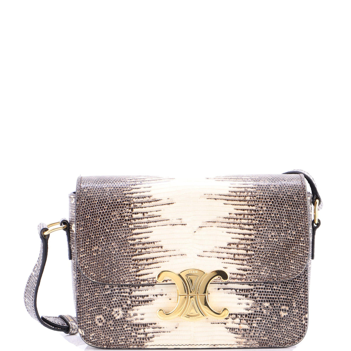 Celine CELINE Triomphe Shoulder Bag Lizard Teen