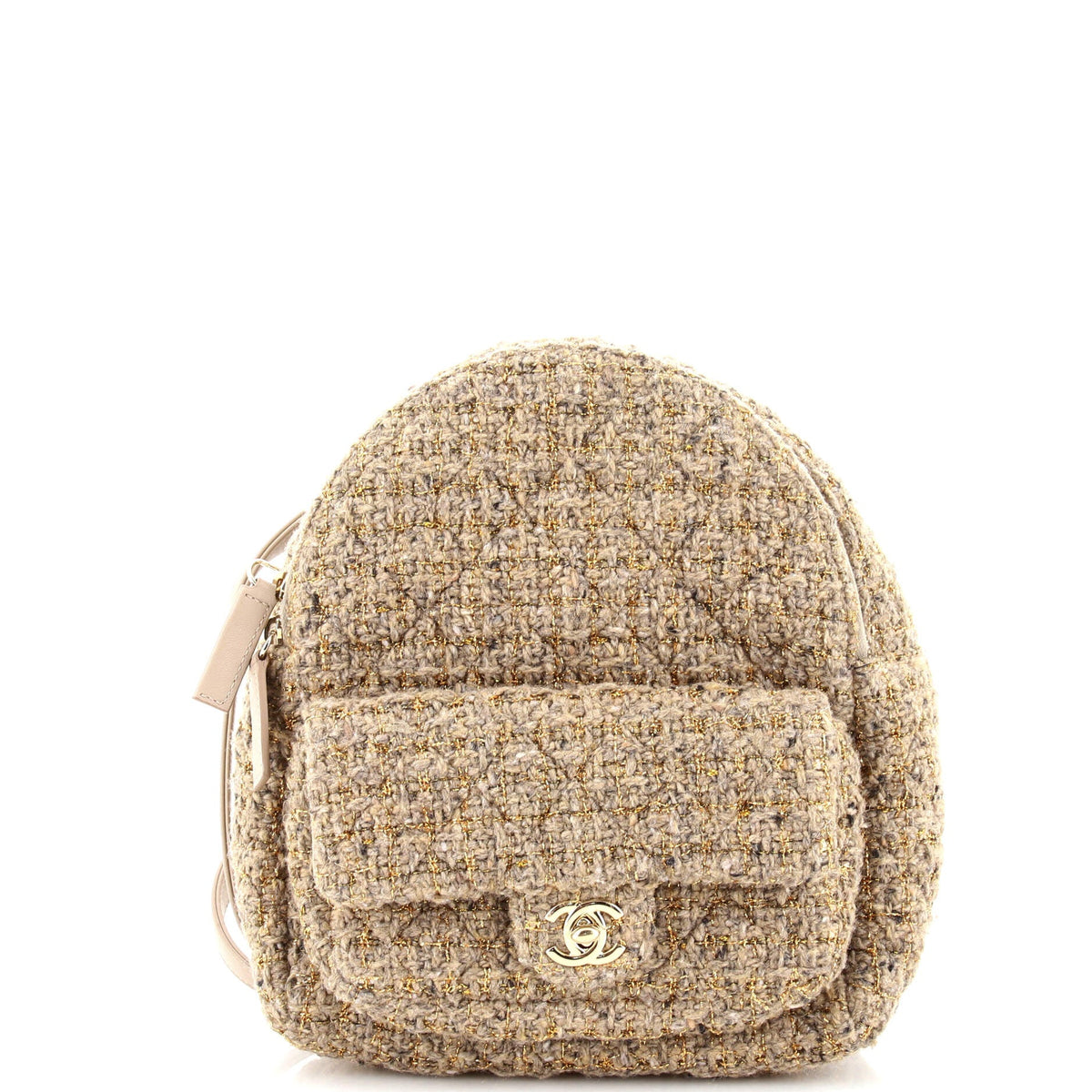 Chanel CHANEL CC Pocket Backpack Quilted Tweed Mini
