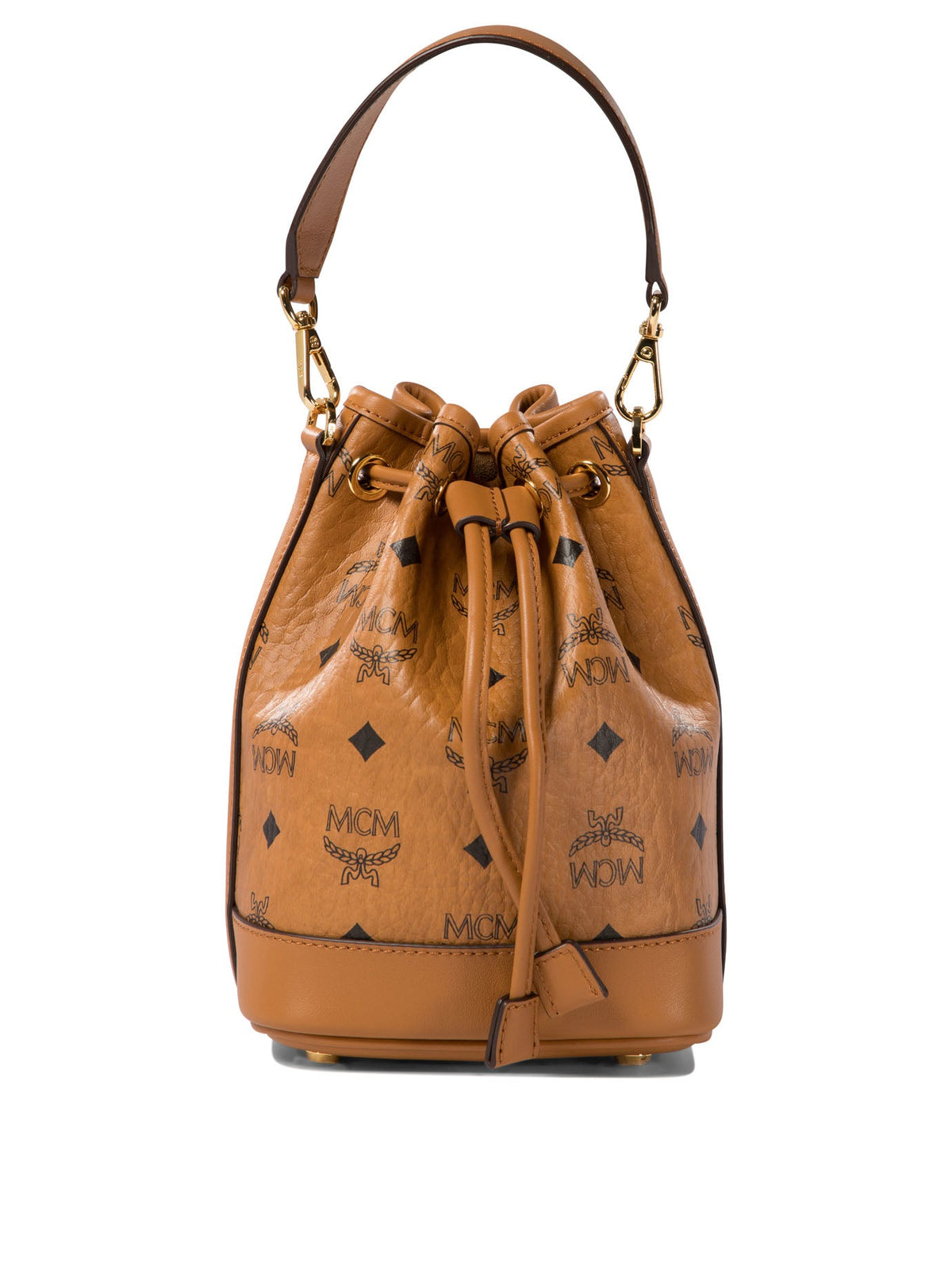 Mcm Women's "dessau" Bucket Bag in Brown | MWDESDU04CO