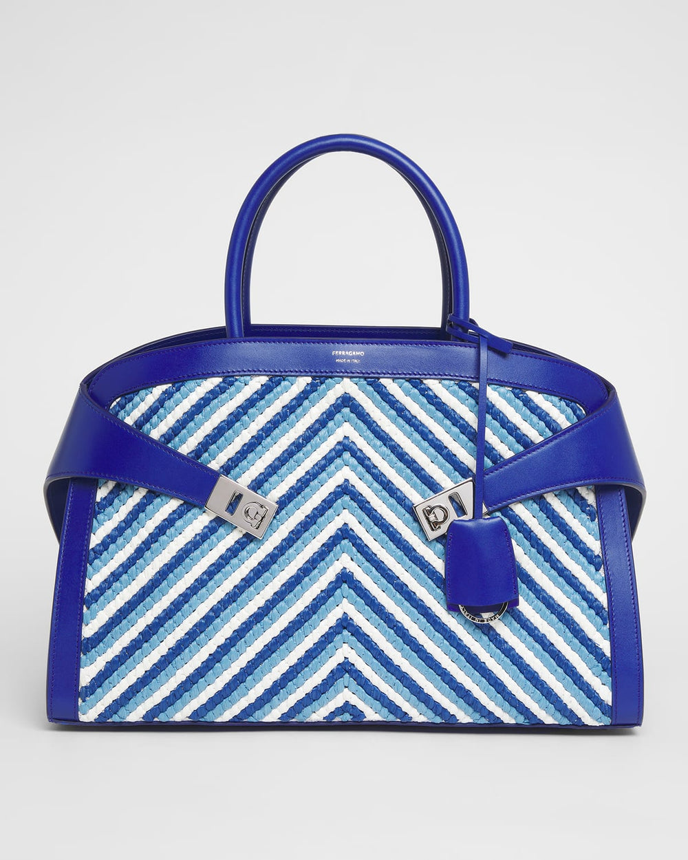 Hug Gancini Chevron Top-Handle Bag