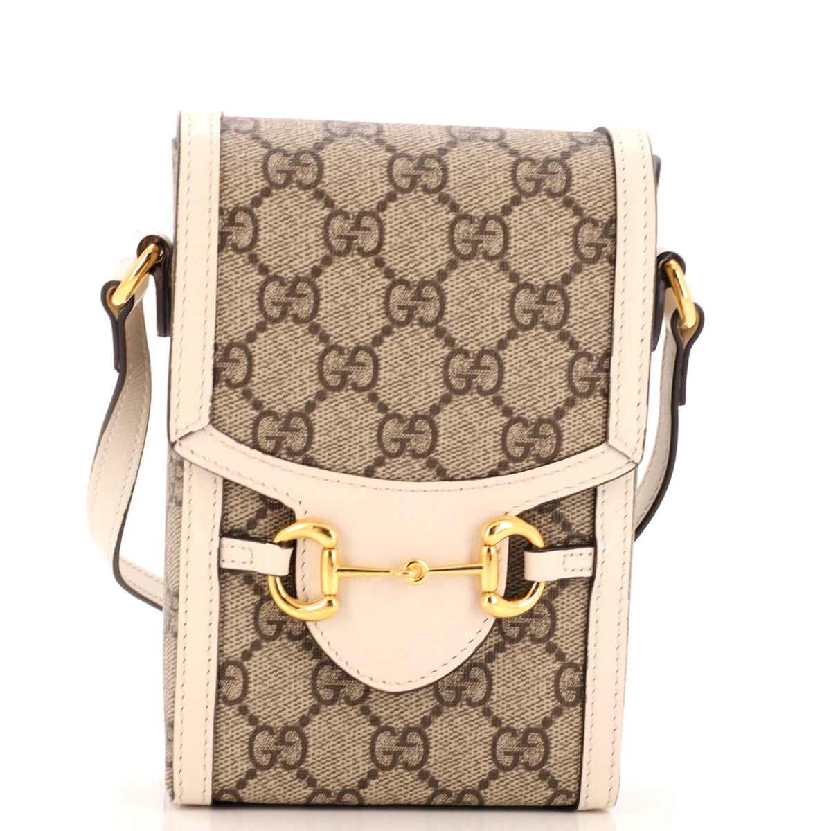 Gucci GUCCI Horsebit 1955 Crossbody Bag GG Coated Canvas Mini