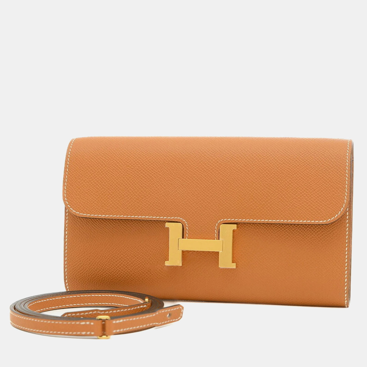 Hermès Toffee Epsom Leather Constance To-Go Wallet