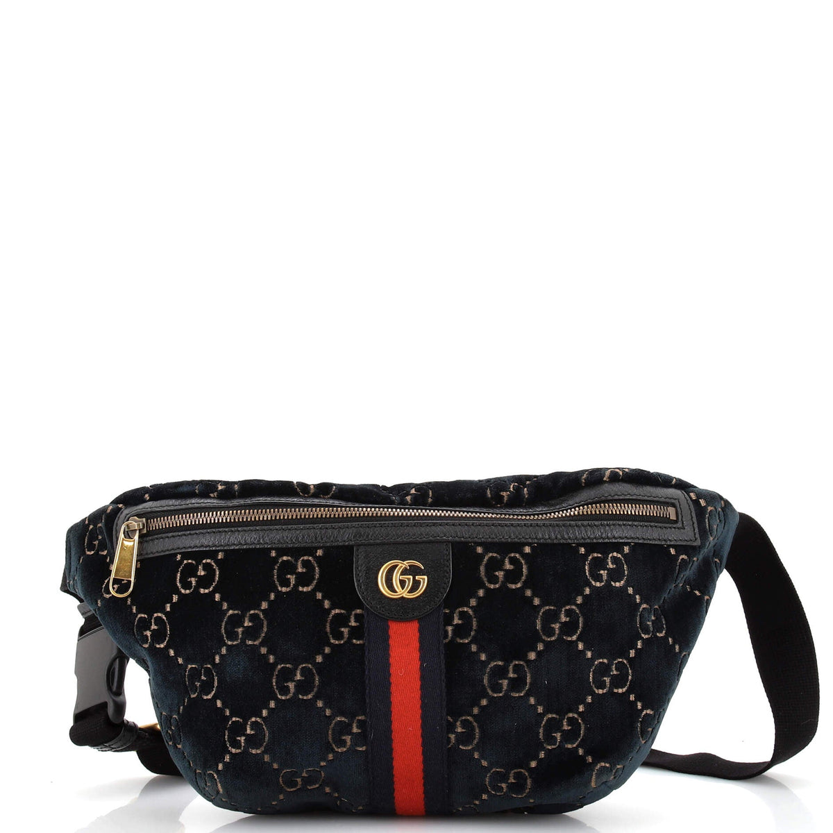Gucci GUCCI Ophidia Zip Belt Bag GG Velvet