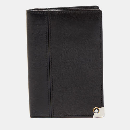 Black Leather Business Card Holder