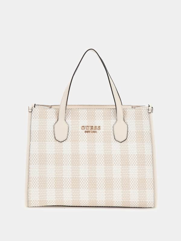 Guess Silvana Vichy-Print Handbag