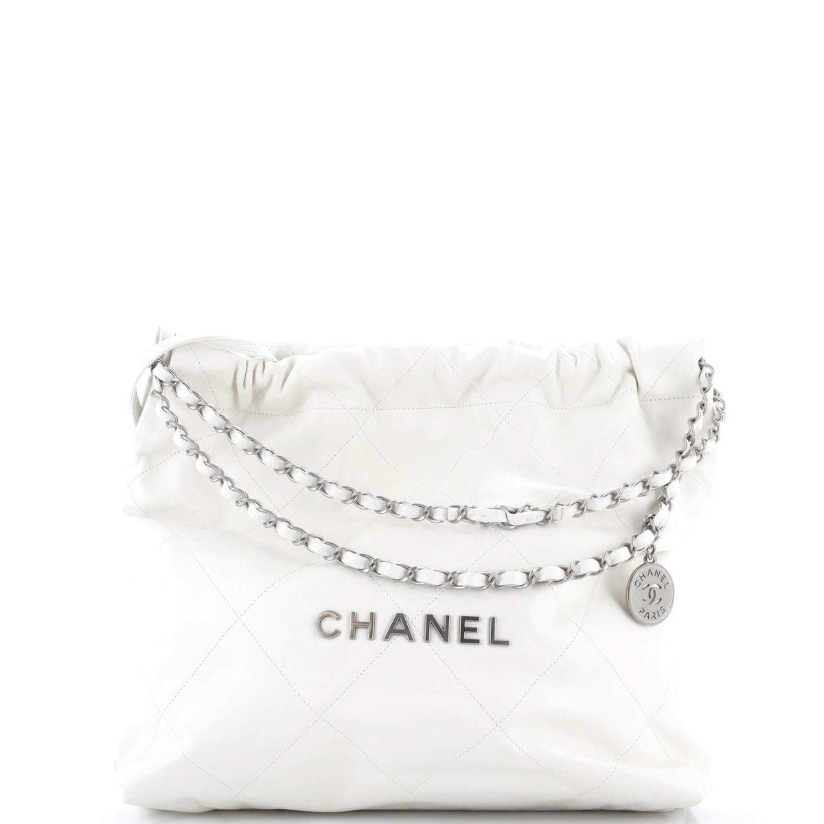 Chanel CHANEL 22 Chain Hobo Quilted Calfskin Medium