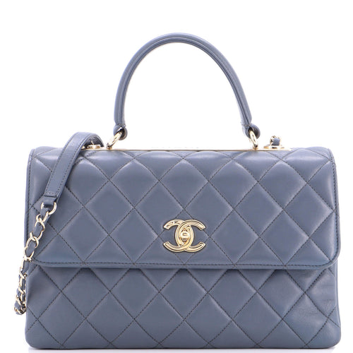 CHANEL Trendy CC Top Handle Bag Quilted Lambskin Medium