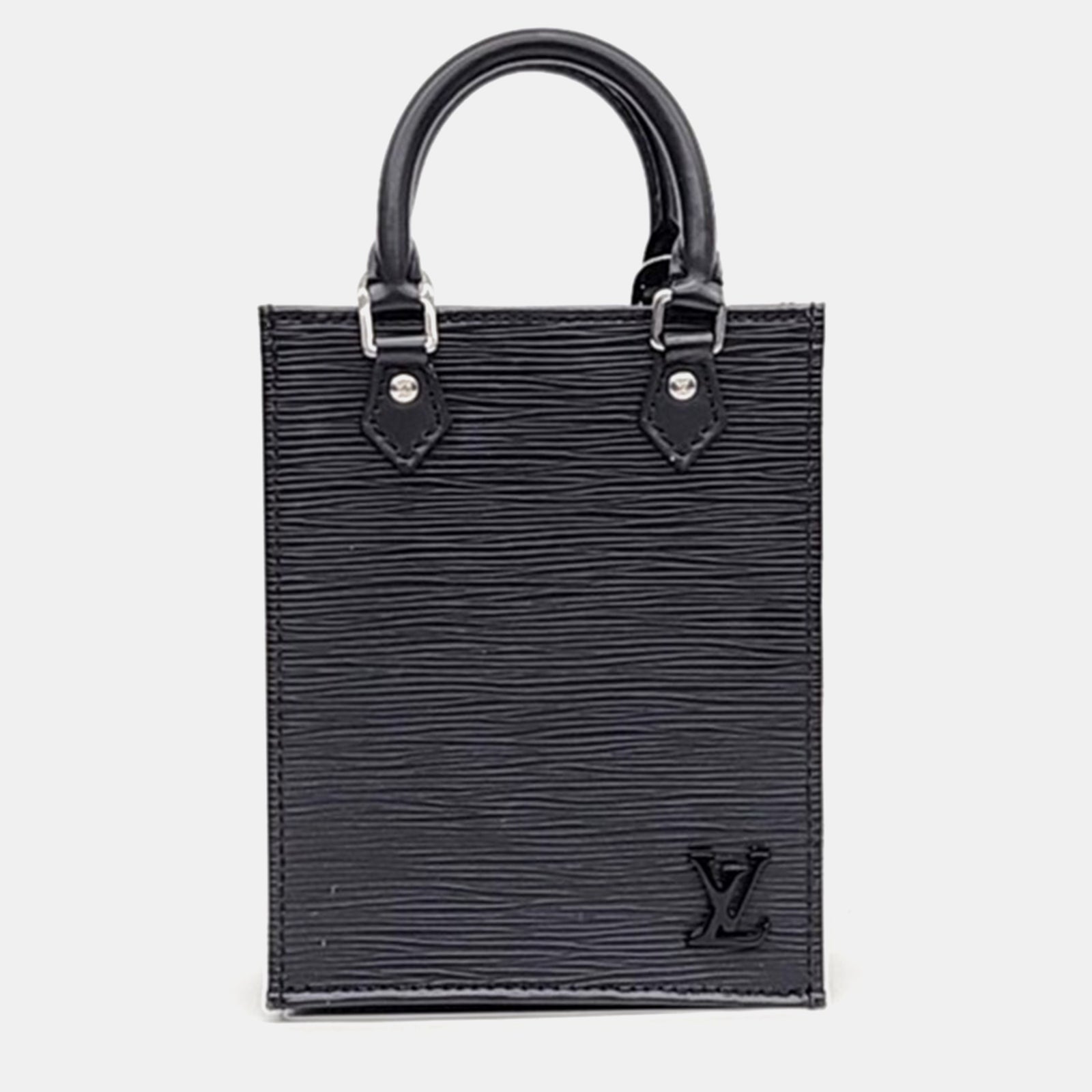 Louis Vuitton Sac à main Petit Sac Plat Epi noir